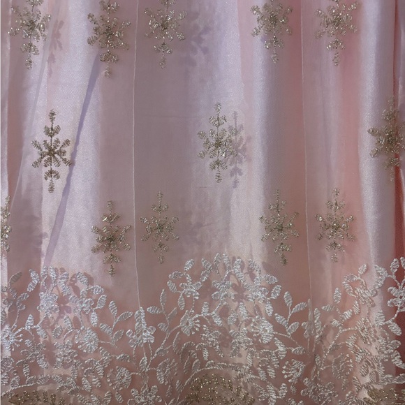 Pink and Dark purple ombré Indian sharara with snow flakes and embroidery - Picture 5 of 7